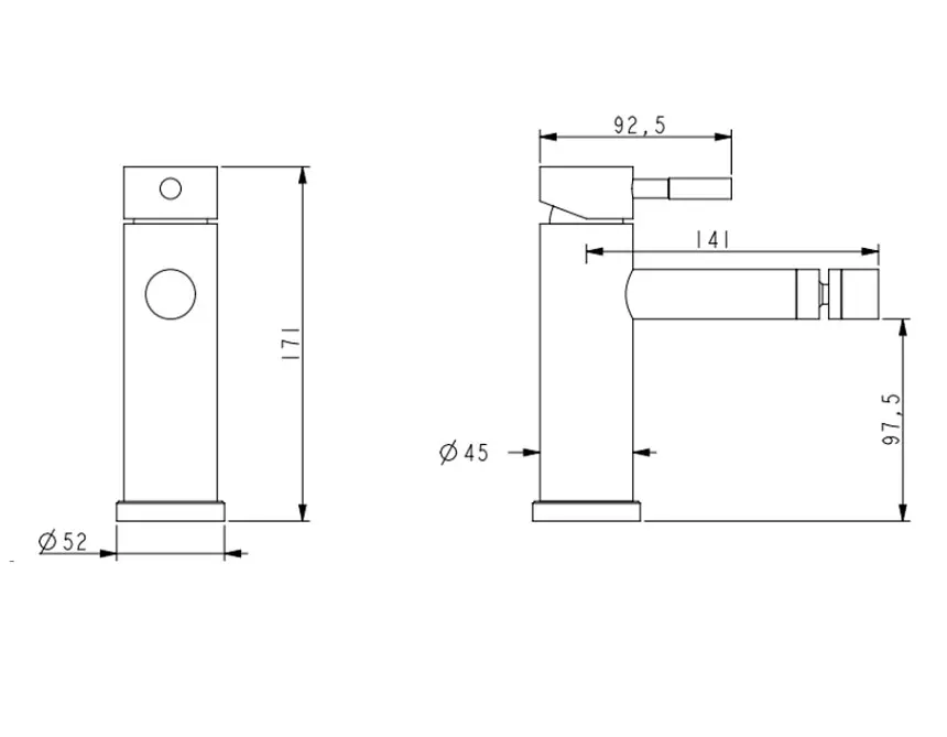 Змішувач для біде Lidz Aria 001AF, Nickel (k35) LDARI001AFNKS46096 - фото 4