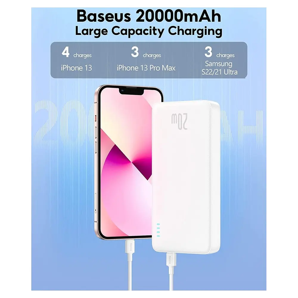 Внешний аккумулятор Baseus Power Bank Fast Charging 20000mAh 20W (PPAP20K) - фото 8