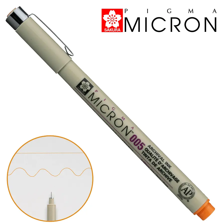 Лінер Sakura PIGMA MICRON (0.05), 0,2 мм оранжевий (84511351806)
