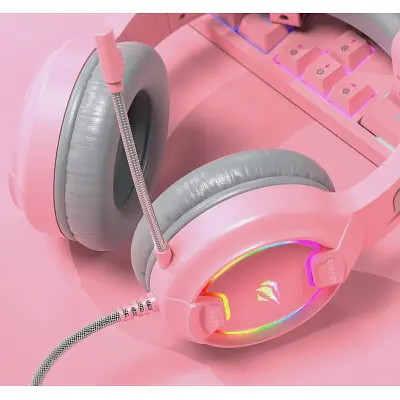 Наушники Havit HV-H2233d Cat Pink (HV-H2233d) - фото 7