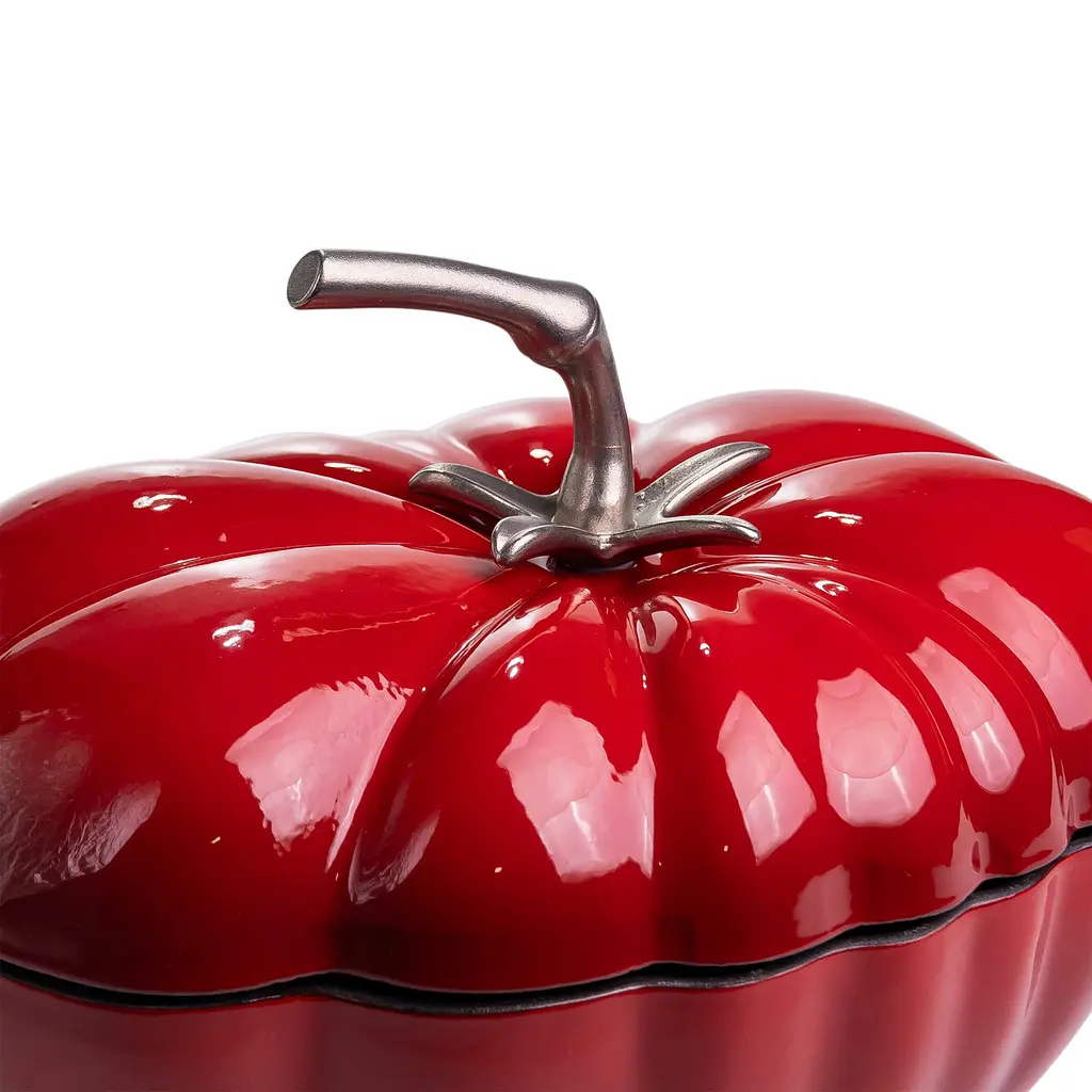 Каструля чавунна емальована Iron Tomato 2,5 л, червоний Yongkang HP-FLG-20 RED - фото 7