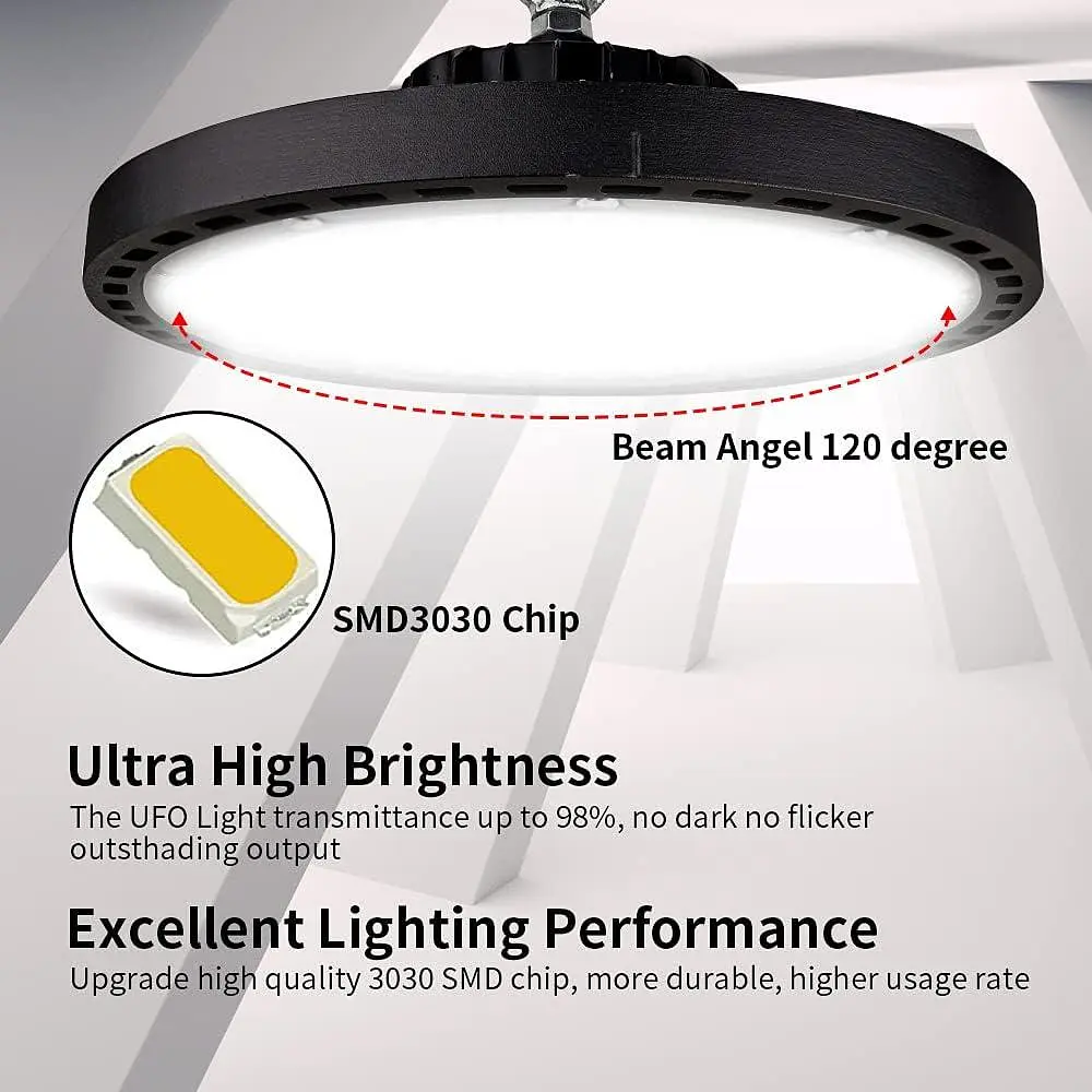 Промисловий LED світильник UFO 100 Вт, 10000 Лм, IP65 - фото 2