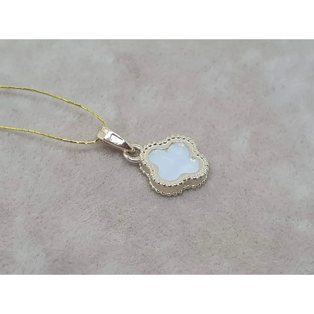 Золота підвіска Платон Конюшина з перламутром. 2П125/68Б - фото 2