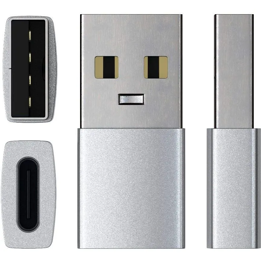 Адаптер Satechi Type-A to Type-C Adapter Silver (ST-TAUCS) - фото 4