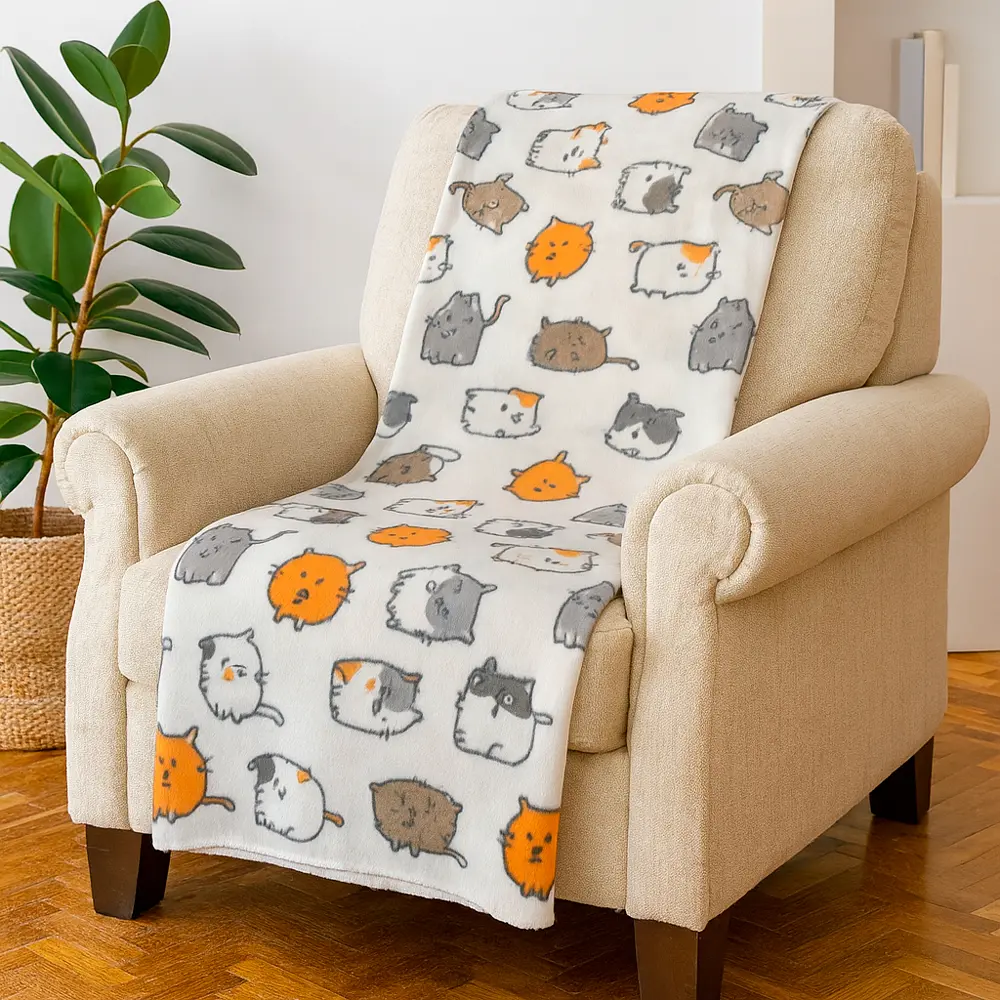Набір із двох легких флісових пледів Веселі котики 150x200 см Love You LY9107set2 - фото 2