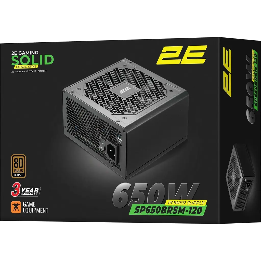 Блок питания 2E Gaming Solid Power Pro 650W (2E-SP650BRSM-120) [140622] - фото 10