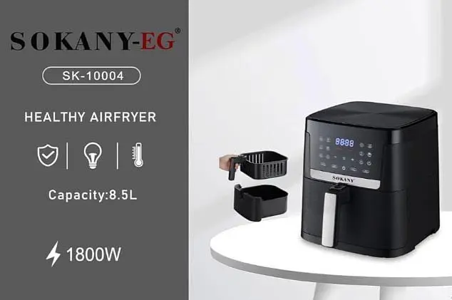 Аерофритюрниця аерогриль безмасляна Sokany SK-10004 8.5 л електрична сенсорна 1800 Вт - фото 5