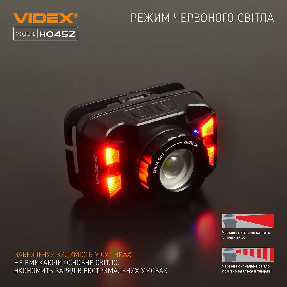 Налобний світлодіодний ліхтарик Videx VLF-H045Z, 270Lm 5000K (26570-000) - фото 8