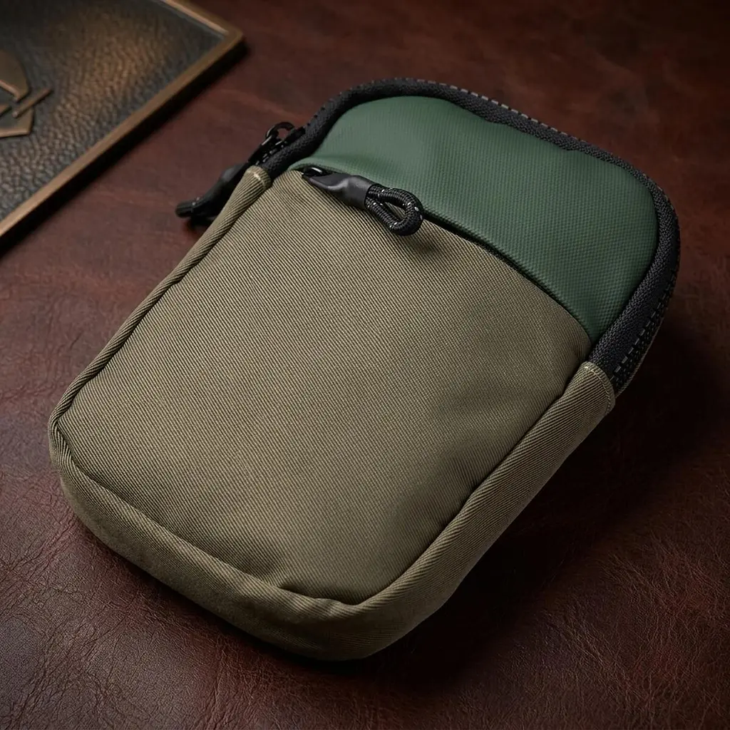 Невелика слінг сумка для подорожей із якісного текстилю Vintage 22871 зелена