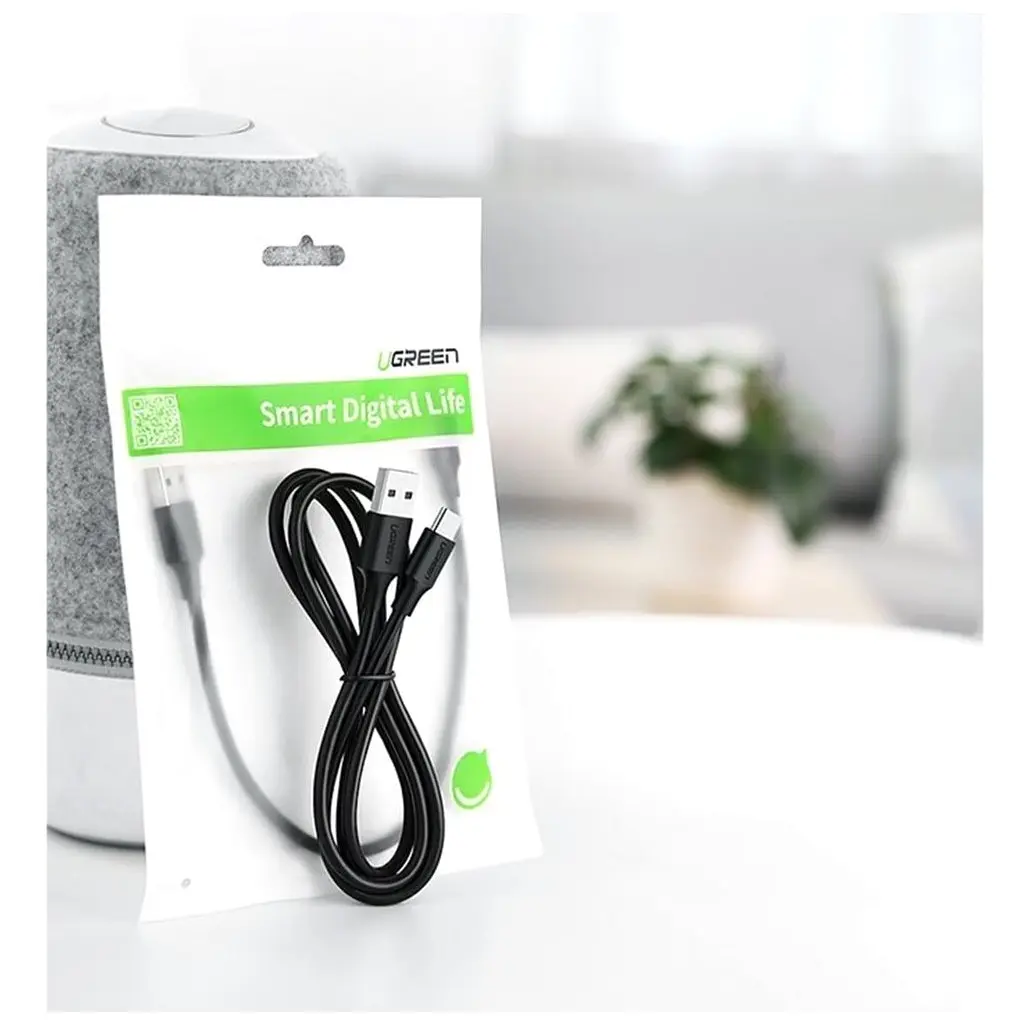 Дата кабель USB 2.0 AM to Type-C 3.0m 3.0A 18W US287 Black Ugreen (60826) - фото 2