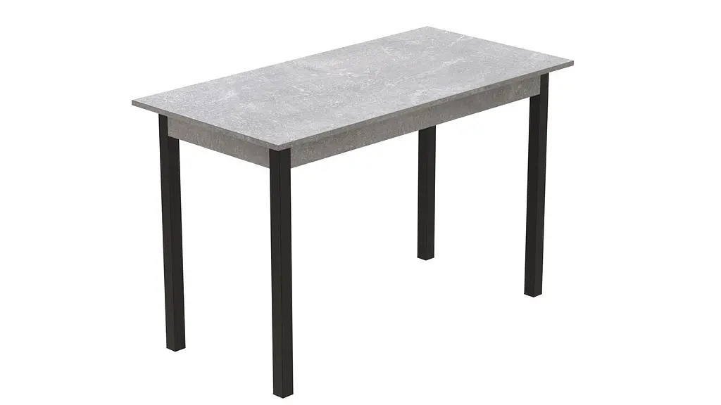 Стіл кухонний Ferrum-decor Маріо 75x120x60 Чорний ДСП Бетон 16мм (FRD-105584) - фото 1