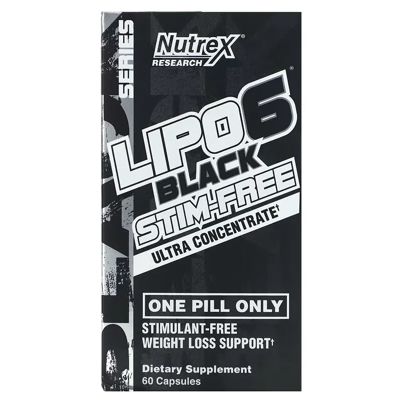 Жироспалювач без стимуляторів Lipo-6 Black UC Stim-Free - 60 капсул