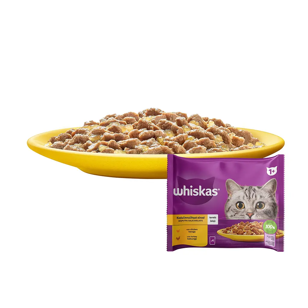 Набір корму для котів Whiskas курка/індичка в желе 4 шт. x 85 г - фото 4
