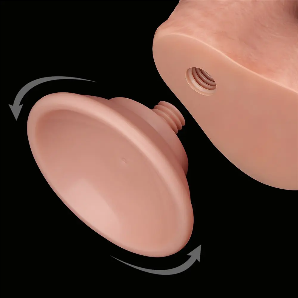 Фаллоимитатор LoveToy Sliding-Skin Dual Layer Dong 7" 18.3 см телесный - фото 14