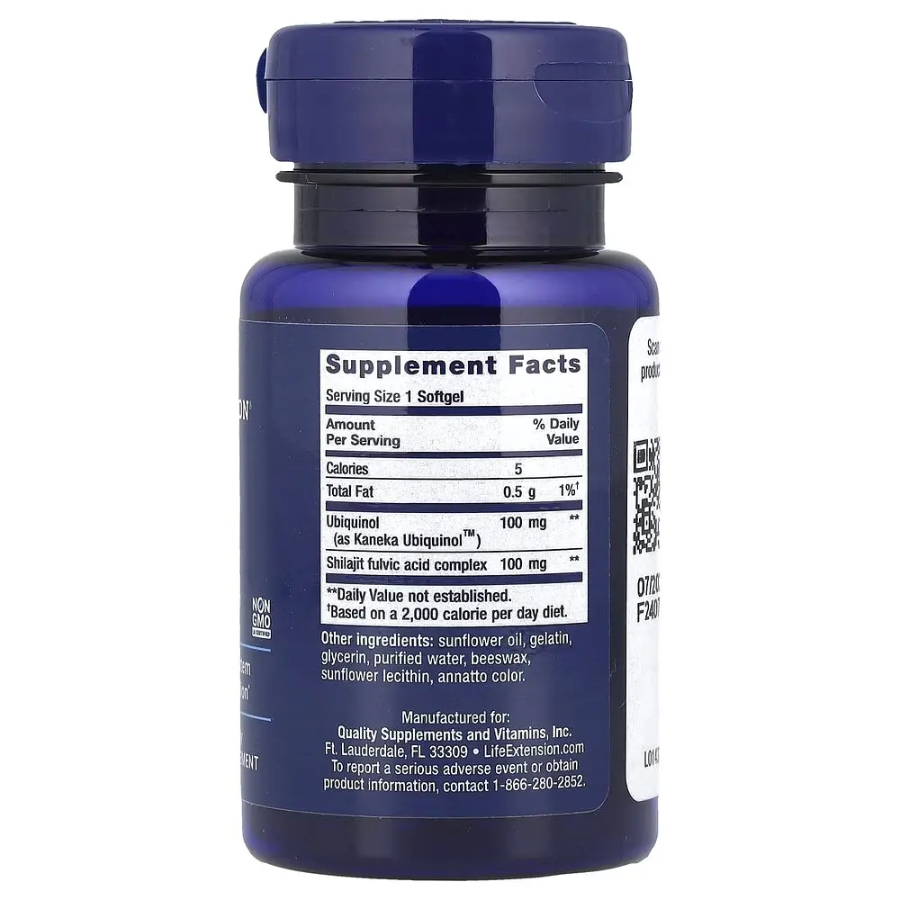Коензим Q10 Life Extension Super Ubiquinol CoQ10 100 mg with Enhanced Mitochondrial Support, 30 капсул з покращеною мітохондріальною підтримкою - фото 2