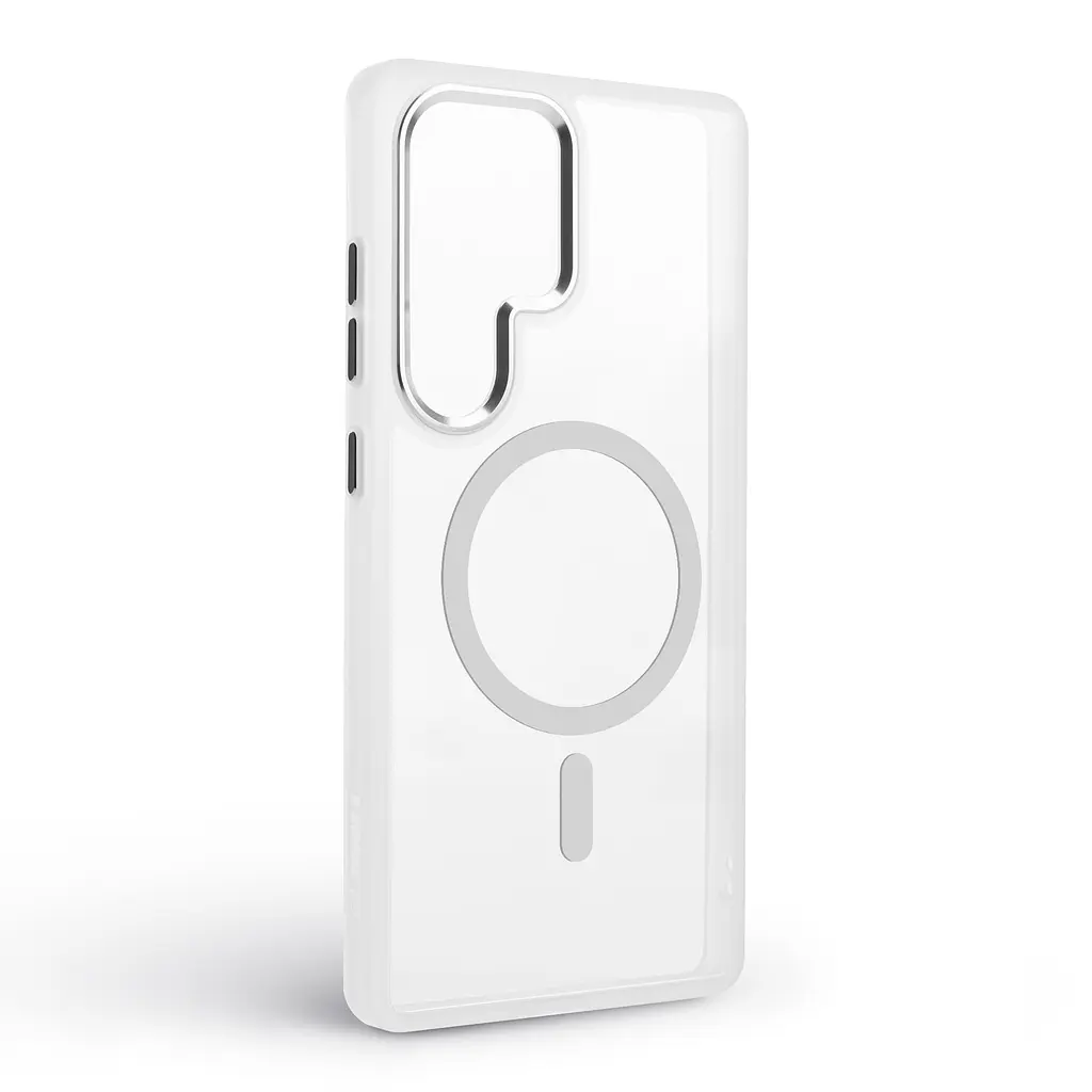 Чехол Samsung Galaxy S25 Ultra 5G, Unit MagSafe, белый, прозрачный, магсейф, противоударный, магнитный, панель-накладка с поддержкой MagSafe, с поддержкой беспроводной зарядки, TPU+PC, защита всего корпуса, ударопрочный, ArmorStandart (ARM82266) - фото 2