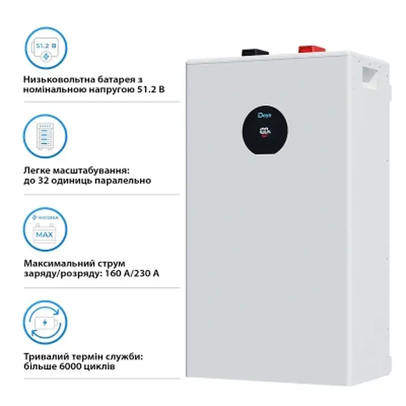 Батарея LiFePo4 Deye SE-F16-С, 51.2V - 314Ah, 16kWh (SE-F16-С) - фото 4