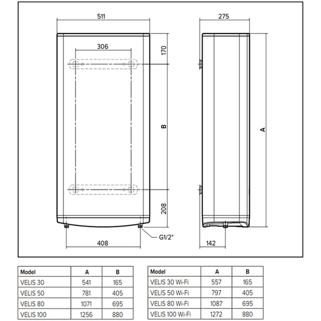 Бойлер Ariston VELIS PRO 80 EU (3626136) - фото 6