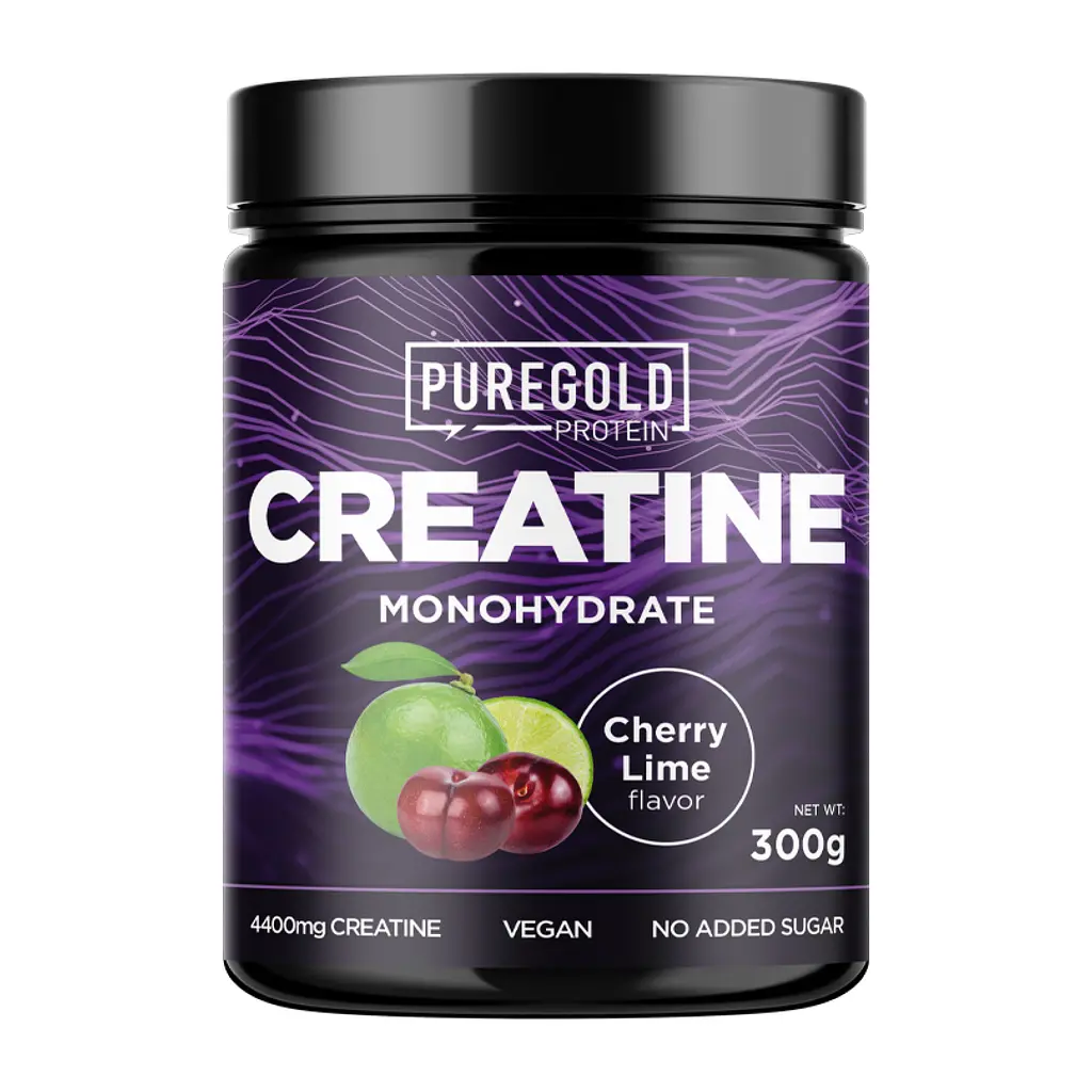 Креатин Pure Gold Моногідрат Creatine Monohydrate - 300г Вишня-Лайм
