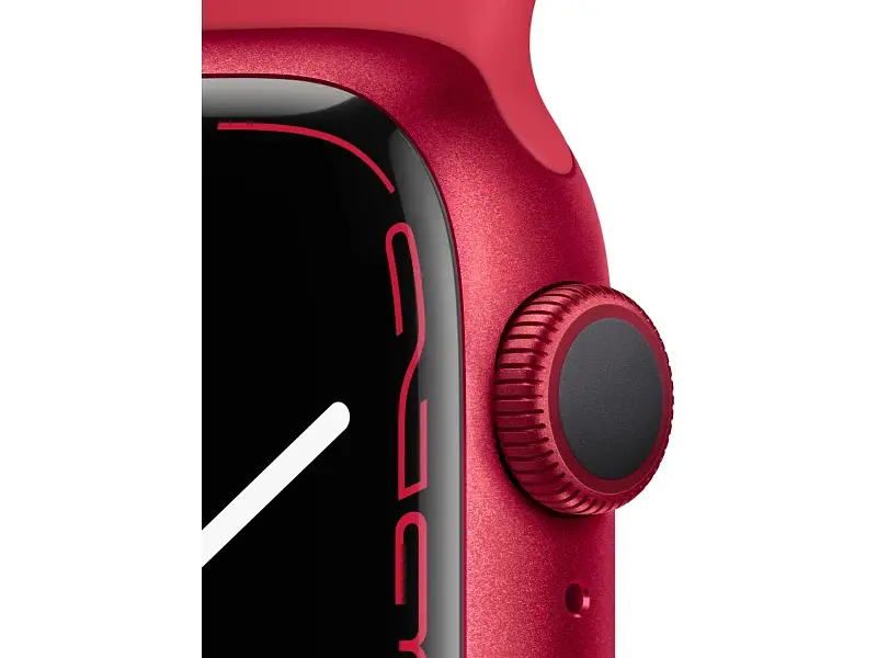 Смарт-годинник Apple Watch Series 7 GPS 41mm PRODUCT RED Aluminum Case With PRODUCT RED Sport Band (MKN23) - фото 3