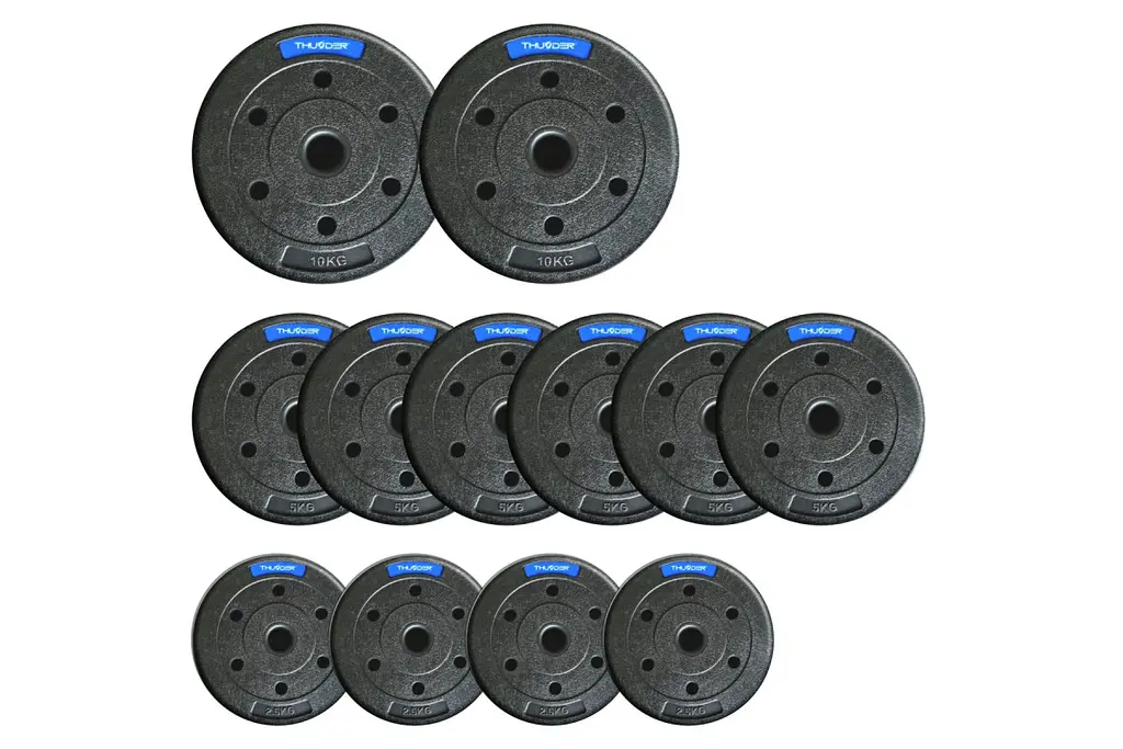 Набір бітумних дисків Thunder 2х10 кг, 6х5 кг, 4х2.5 кг (SET-B-09-60KG)