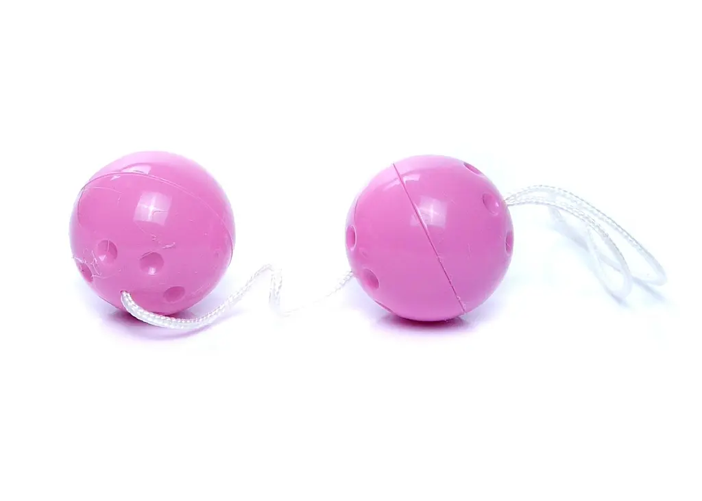 Вагінальні кульки Duo-Balls, 21 см, фіолетовий - фото 3