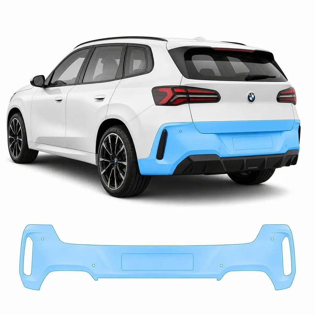 Антигравійна захисна бронеплівка за лекалами для BMW X3 G45 2024- задній бампер
