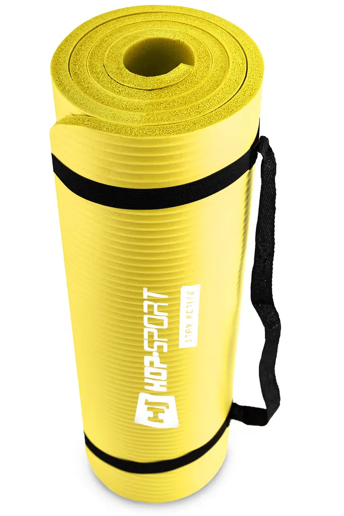 Мат для фітнесу та йоги Hop-Sport HS-N015GM 1,5см жовтий - фото 8