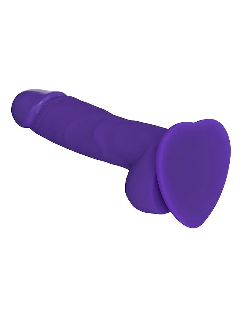 Реалістичний фалоімітатор Strap-On-Me Soft Realistic Dildo Violet M, 18х3.8 см (фіолетовий) - фото 3
