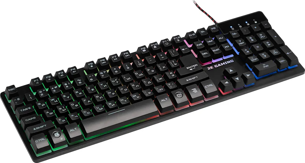 Клавиатура 2E Gaming KG280 LED USB Black Ukr [2E-KG280UB] [74244] - фото 2