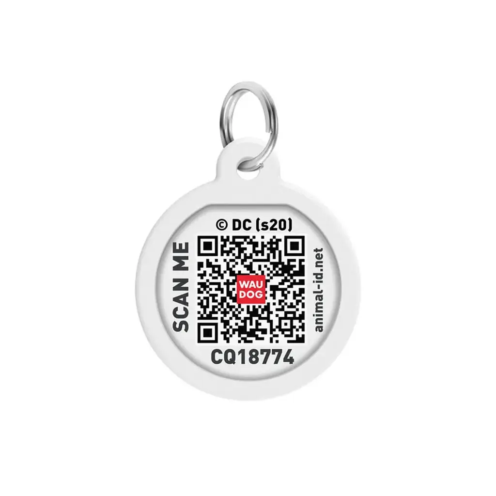 Адресник для собак і котів Waudog Smart ID з QR паспортом, Бетмен зелений, російсько-англійський, S, діаметр 25 мм - фото 3