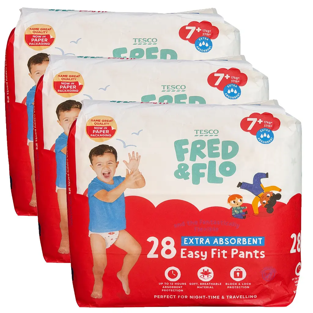 Підгузки - трусики Fred & Flo розмір 7+ (17+ кг), 84 шт
