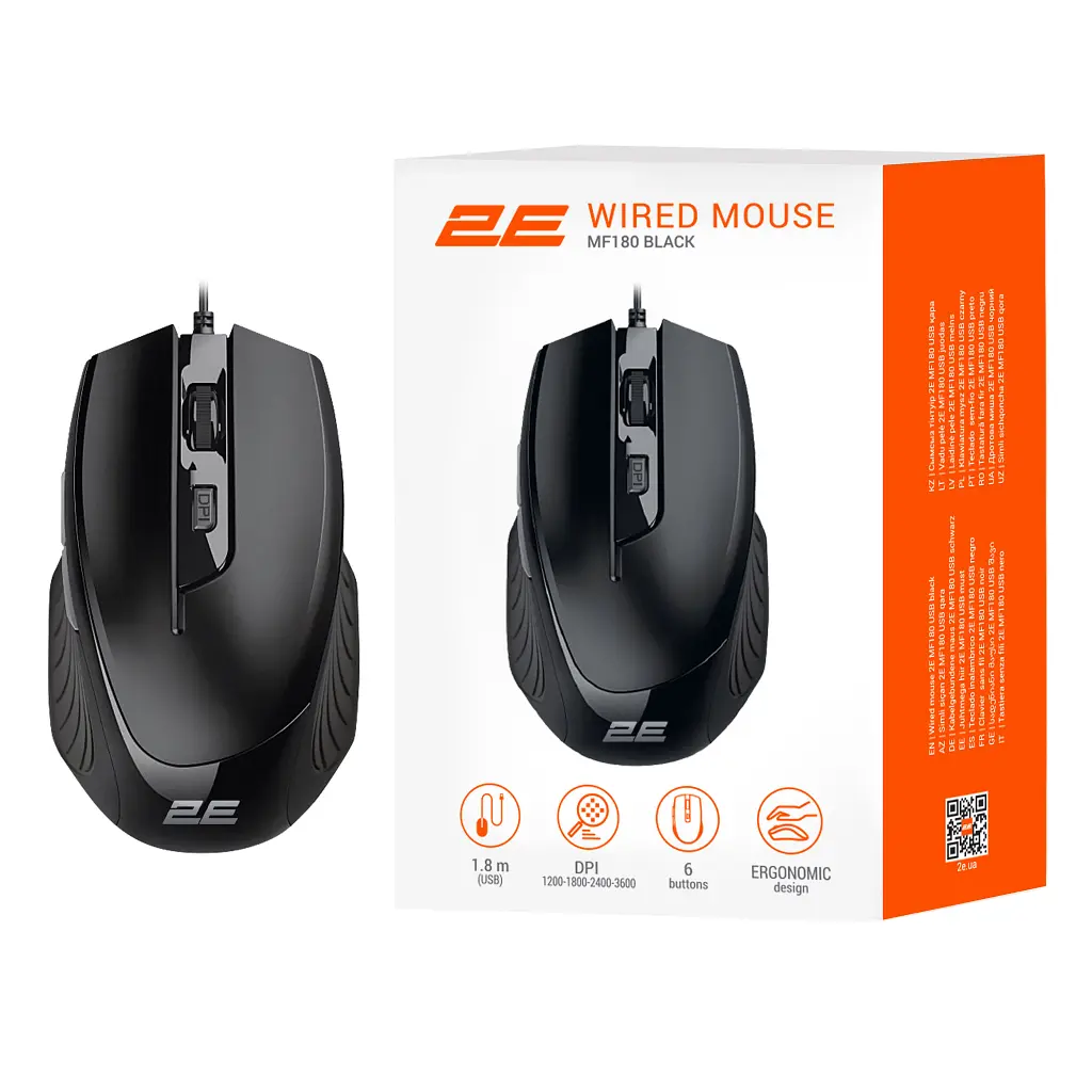 Мишка 2E MF180 USB Black (2E-MF180UB) - фото 4