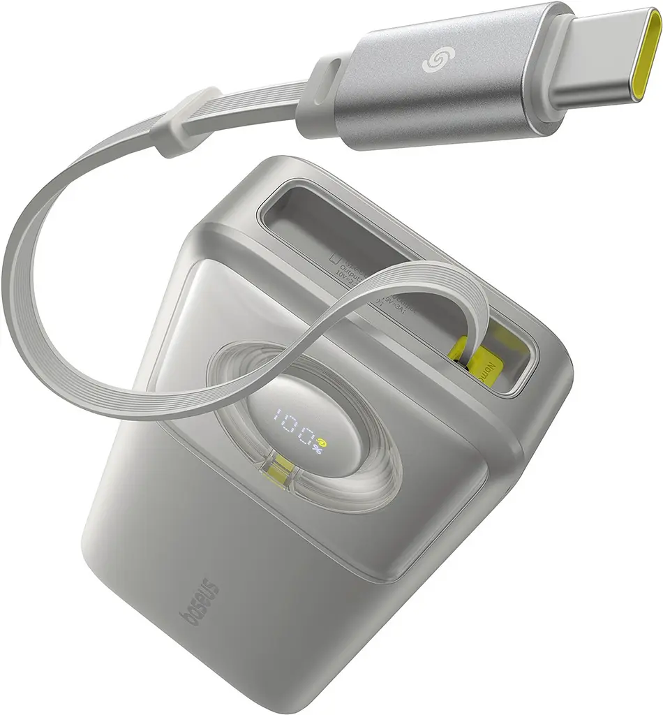 Портативний акумулятор Baseus Free2Pull with Retractable Cable 65W 20000mAh gray (P10073700843-00) - фото 2