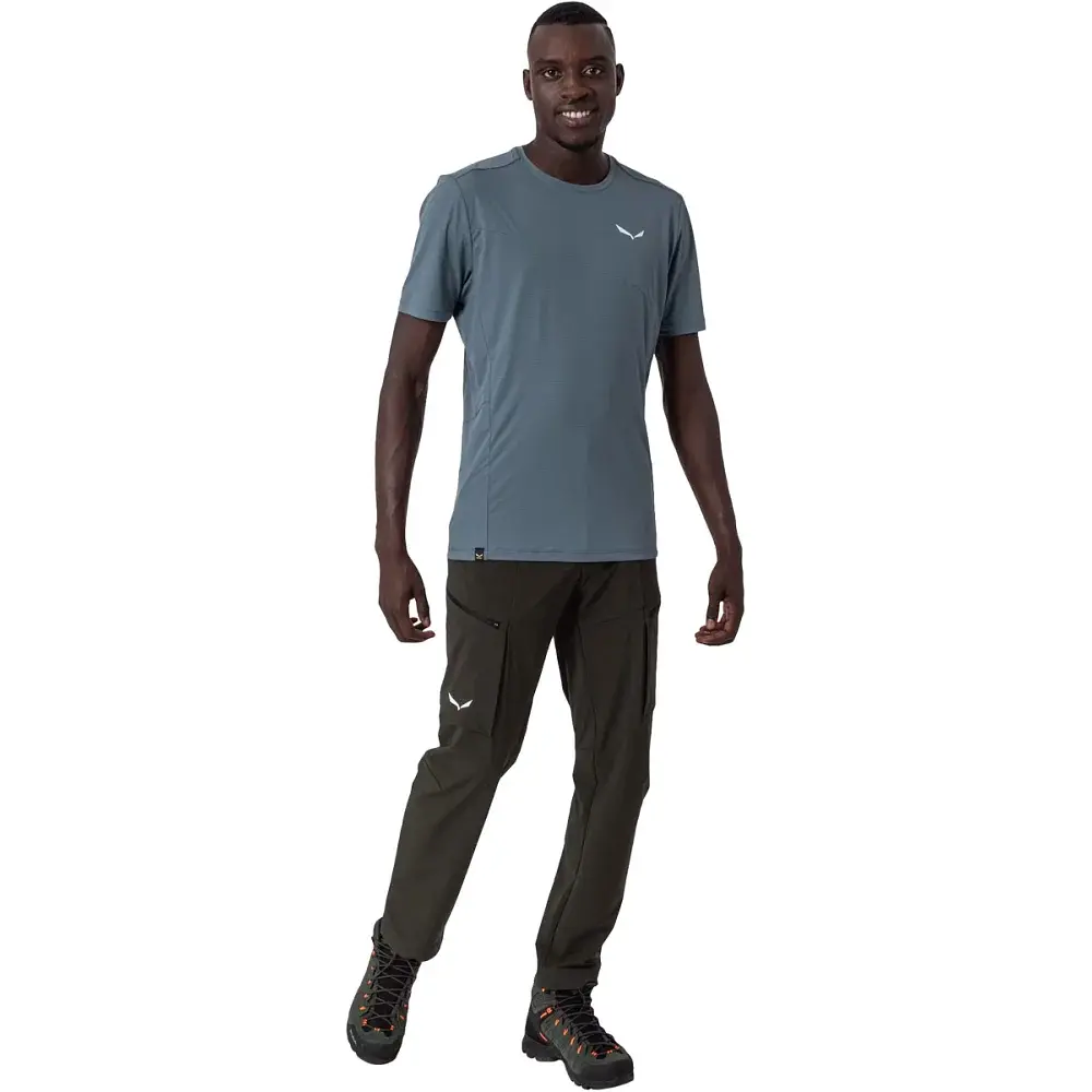 Футболка Salewa Puez Sporty Dry M T-Shirt L/34 Blue - фото 5