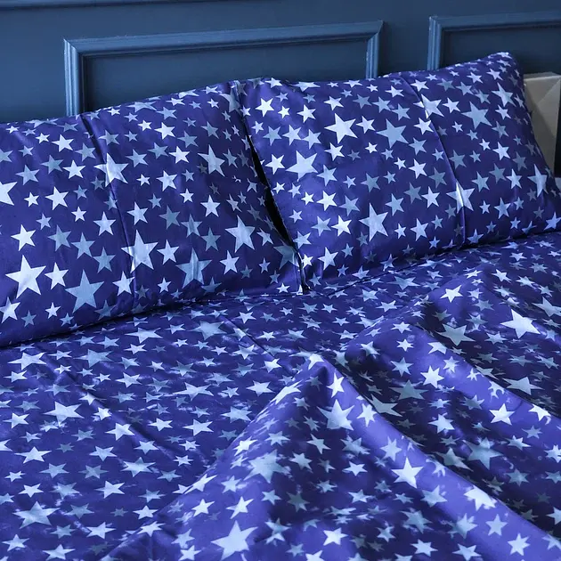 Комплект постільної білизни бязь MirSon Dreamy Stars 143 x 210 см (2200013516033) - фото 2