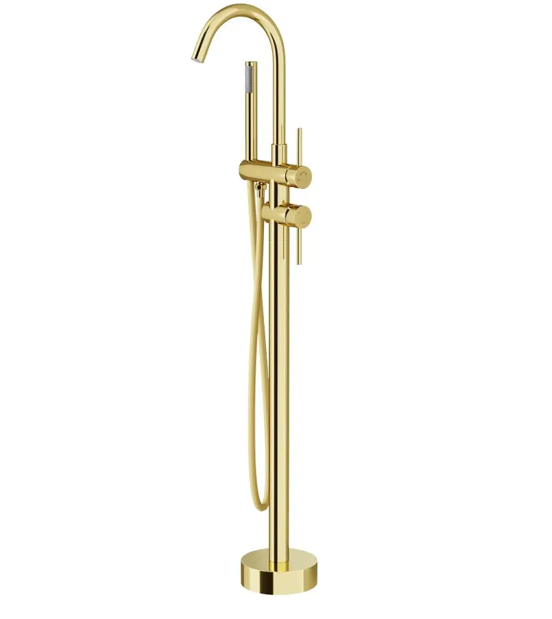 Змішувач для ванни Corsan Lugo gold підлоговий CMB7560GL Золотий