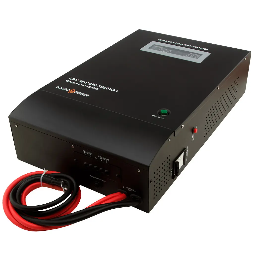 ДБЖ Logicpower LPY-W-PSW-5000VA+ (3500Вт) 10A/20A з правильною синусоїдою 12В - фото 3