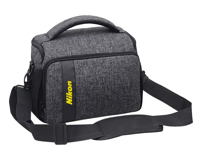 Сумка до фотоапарата Nikon D + дощовик Сірий із чорним (IBF058SB)