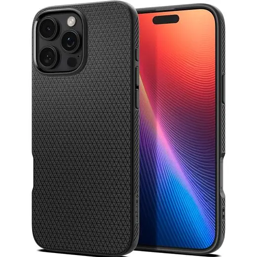 Чехол Spigen Liquid Air Matte Black для iPhone 16 Pro Max (ACS07988) - фото 2