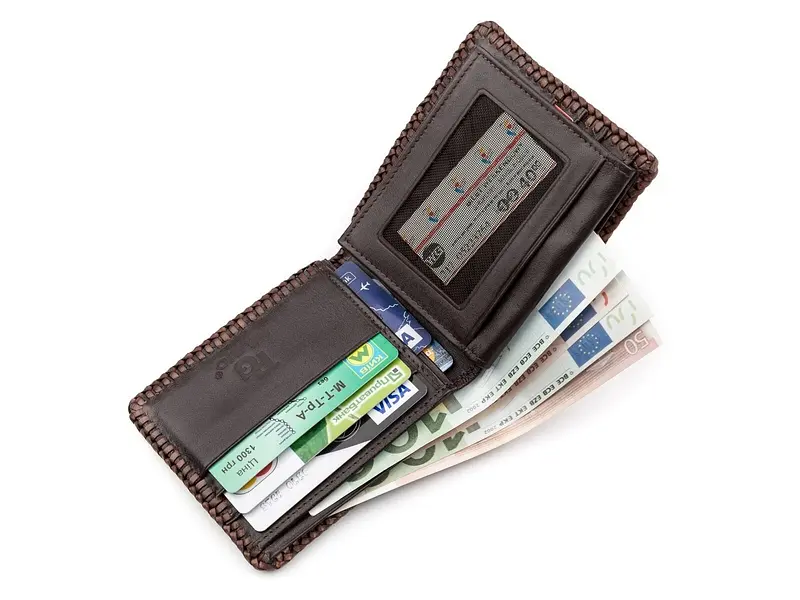 Портмоне 18229 з натуральної шкіри крокодила Коричневий 12х10 см CROCODILE LEATHER acs0032478 - фото 5