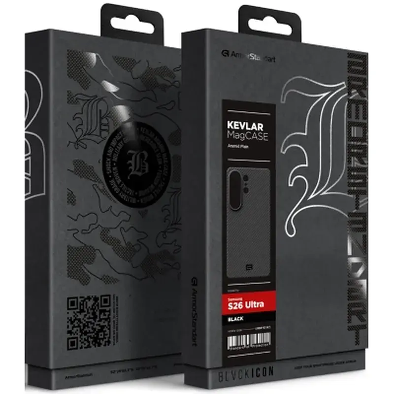 Чохол до мобільного телефона Armorstandart BlackIcon Aramid Twill MagCase Samsung S26 Ultra Black (ARM90147) - фото 10