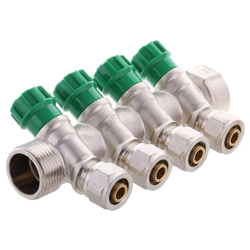 Колектор вентильний з фітингом Koer KR.1124-4 1"x4 ways KR2834 - фото 4