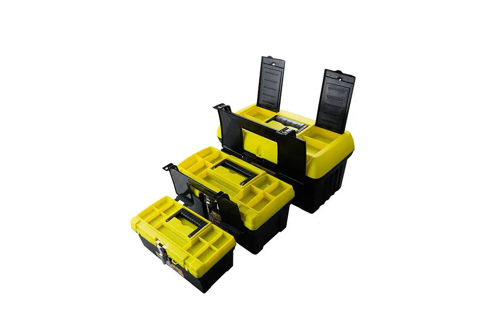 Комплект ящиків для інструментів переносних MasterTool 79-2001 12.5"х16"х19" у наборі 3 шт. жовті - фото 3