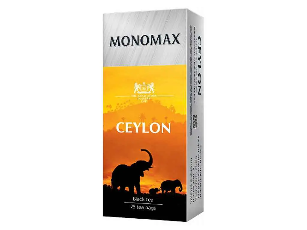 Чай пакетований чорний Мономах 25 пакетиків Ceylon 2 г