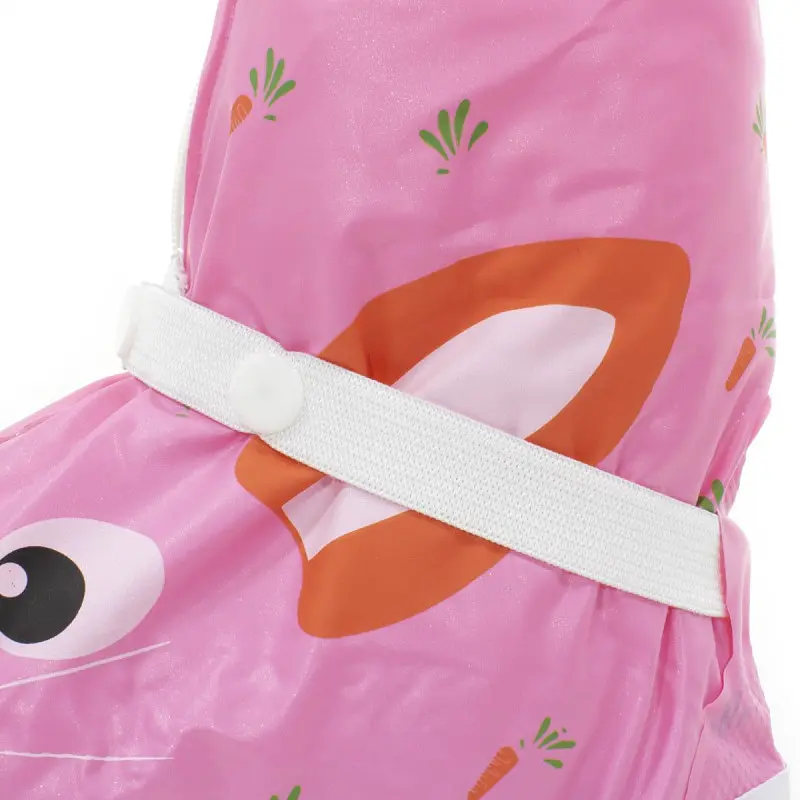 Детские резиновые бахилы Lesko S 17,5 см Розовый, Кролик (15072) - фото 3