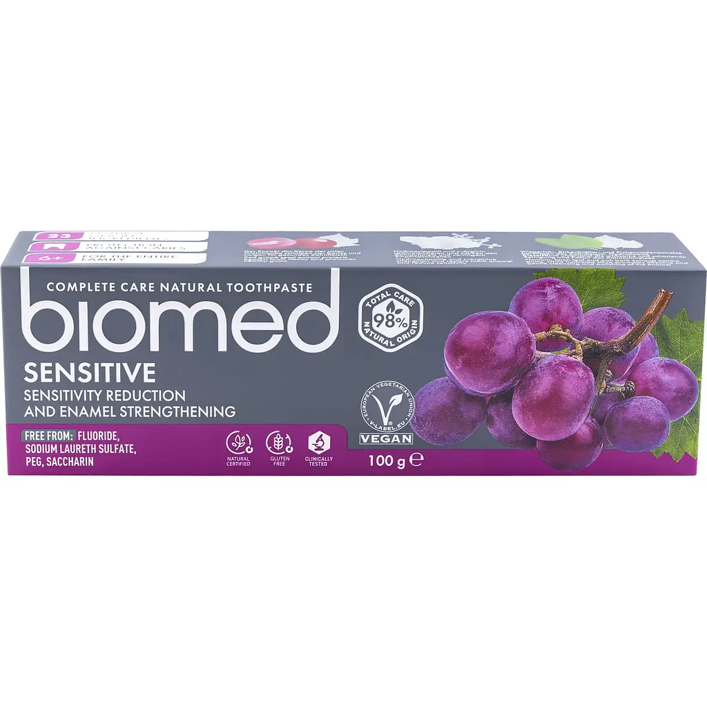 Уцінка. Зубна паста Biomed Sensetive Зміцнення емалі і зниження чутливості 100 г - фото 3