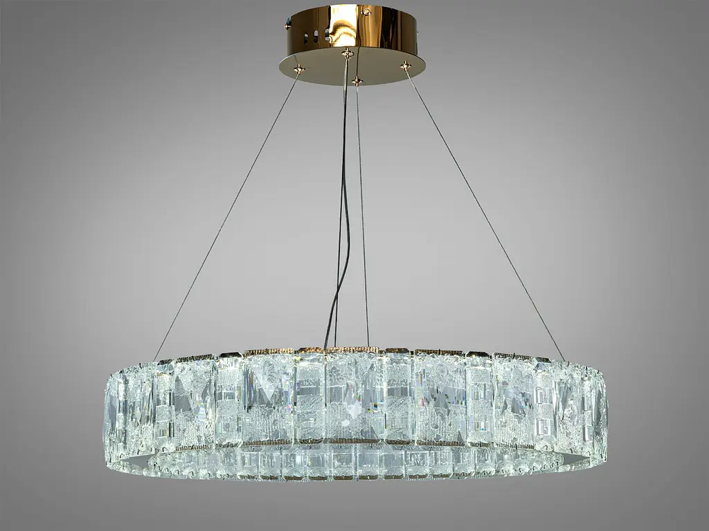 Підвісна люстра Diasha 585/600G золото кришталь 68 Вт LED - фото 3