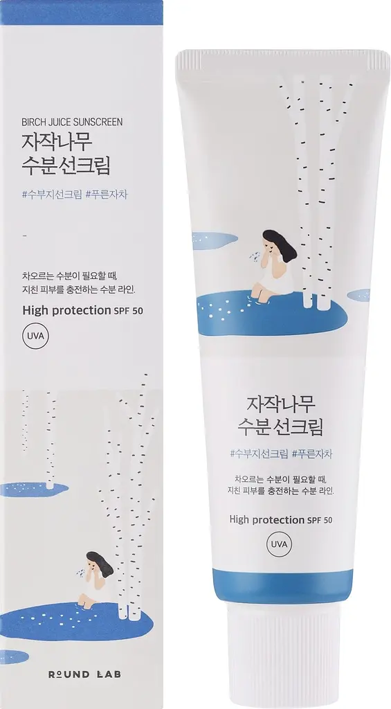 Зволожувальний сонцезахисний крем із березовим соком Round Lab Birch Juice Moisturizing Sunscreen SPF50+PA++++ 50 мл - фото 2