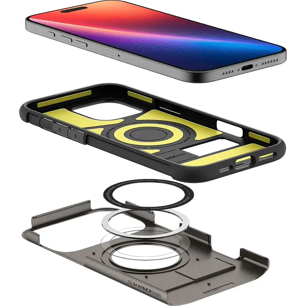 Чохол Spigen Slim Armor with MagSafe для Apple iPhone 16 Pro Max Gunmetal (ACS08033) [115497] - фото 5